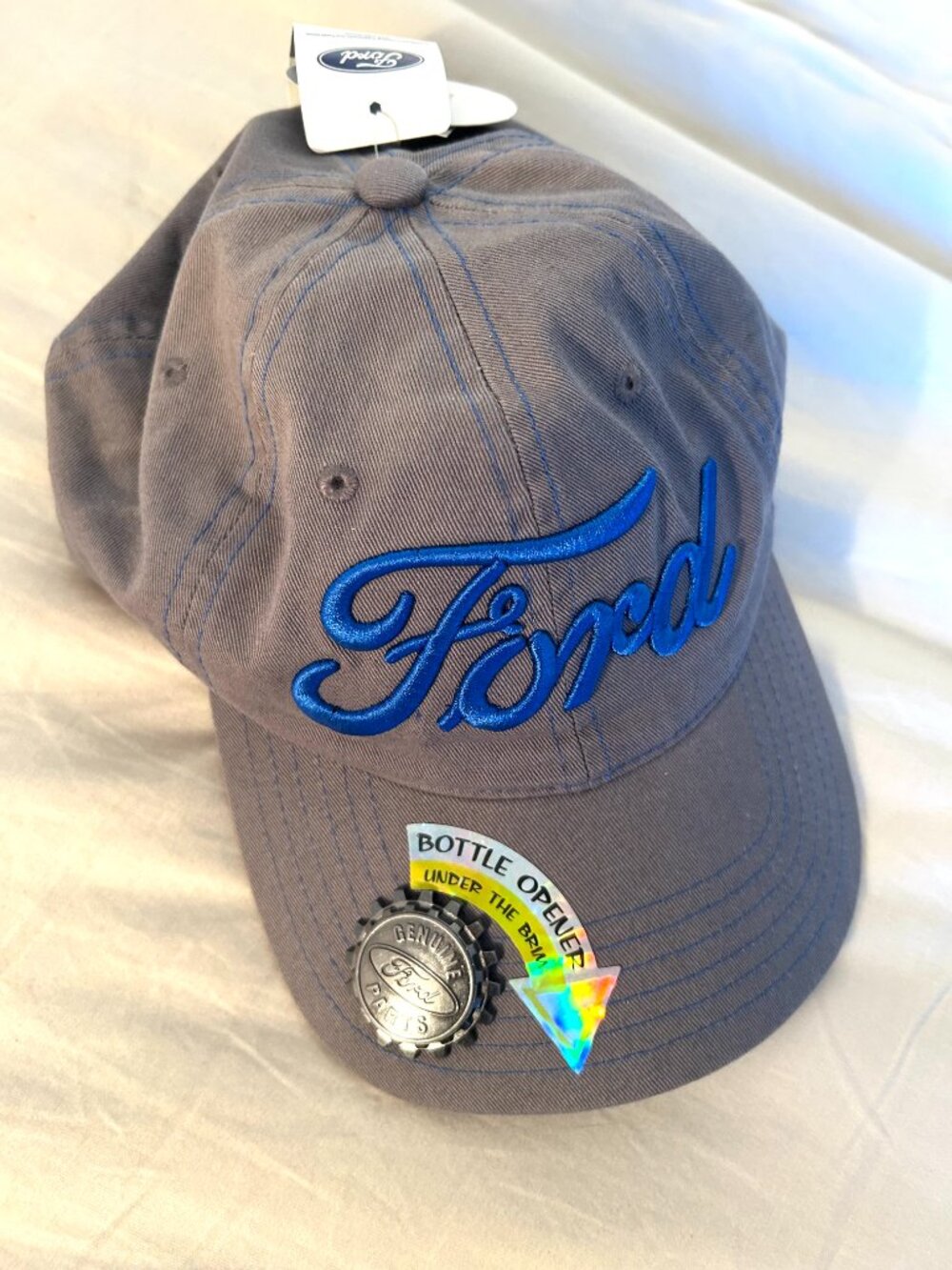 Brand New Ford Licensed Hat With Bottle Opener Under Cap